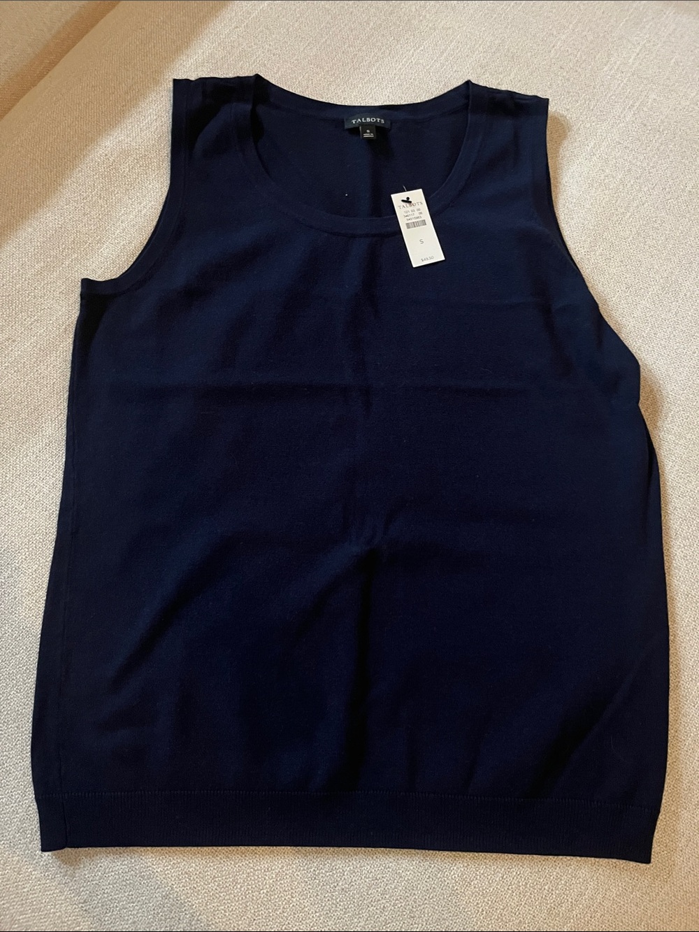 Talbots Navy Sleeveless Knit Tank